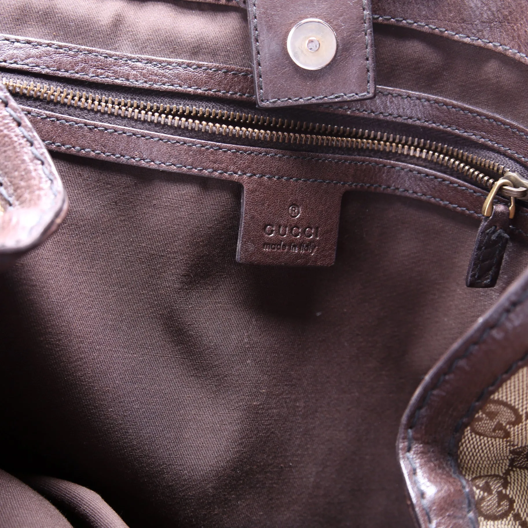 203546 GG Canvas Jockey Medium Tote