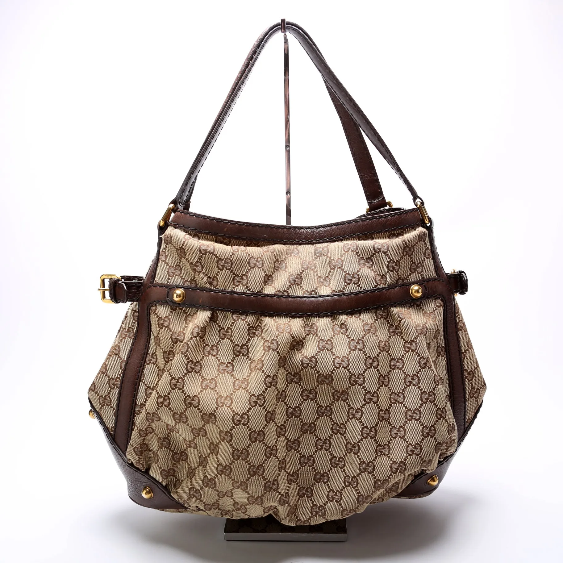 203546 GG Canvas Jockey Medium Tote