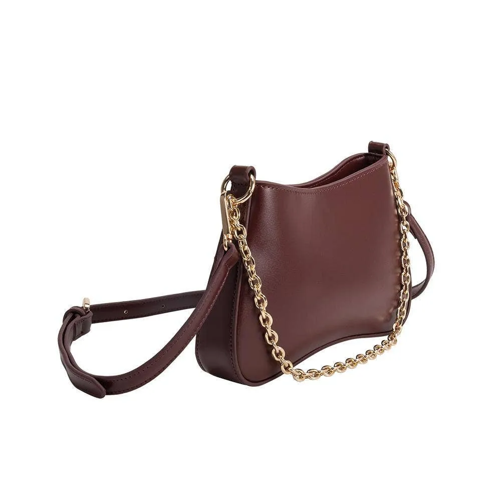 Alaia Crossbody Bag in Burgundy