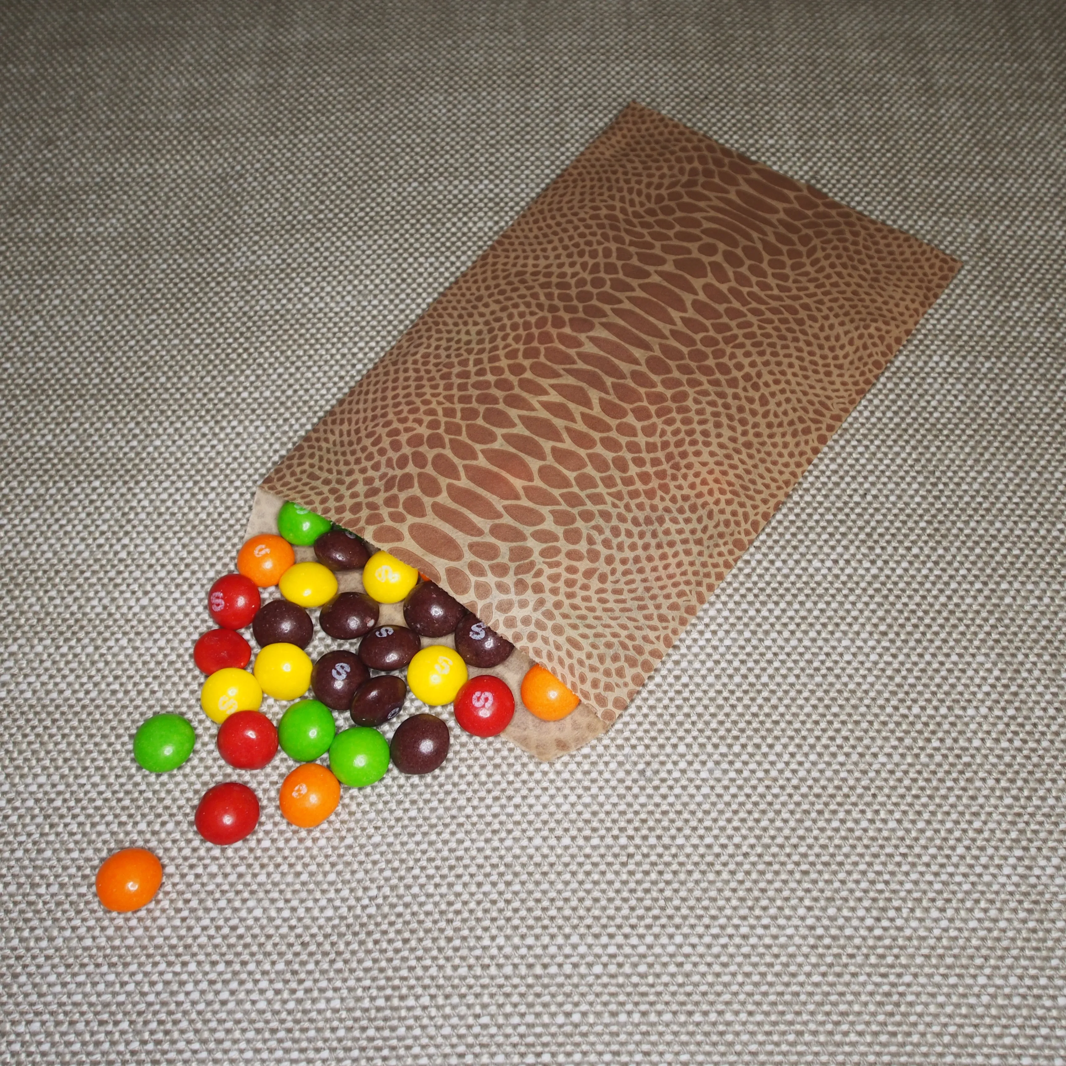 Animal Pattern Flat Paper Bags -100Bags/Pack - multiple colors & sizes available
