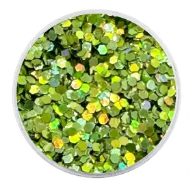 Biodegradable Holographic Apple Green Glitter - Mini Hexagons Glitter