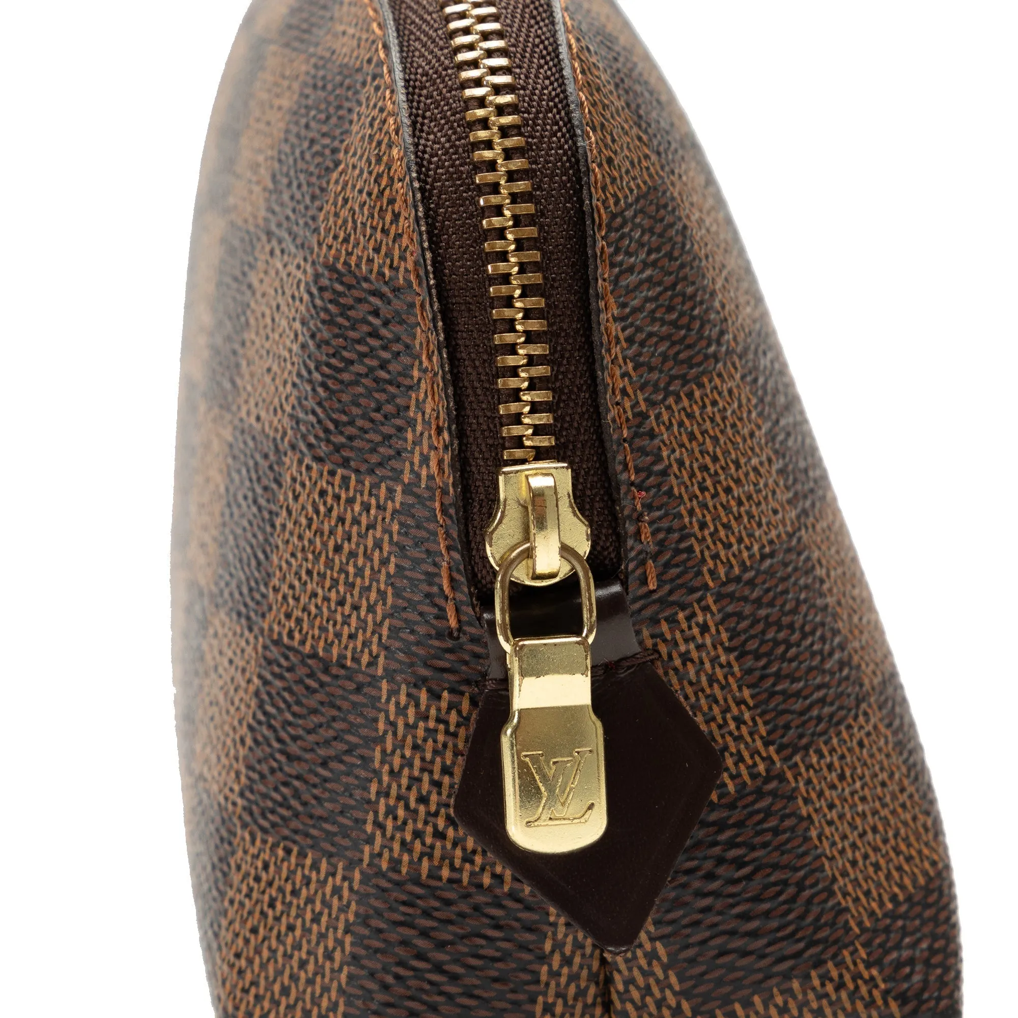 Brown Louis Vuitton Damier Ebene Cosmetic Pouch Clutch Bag
