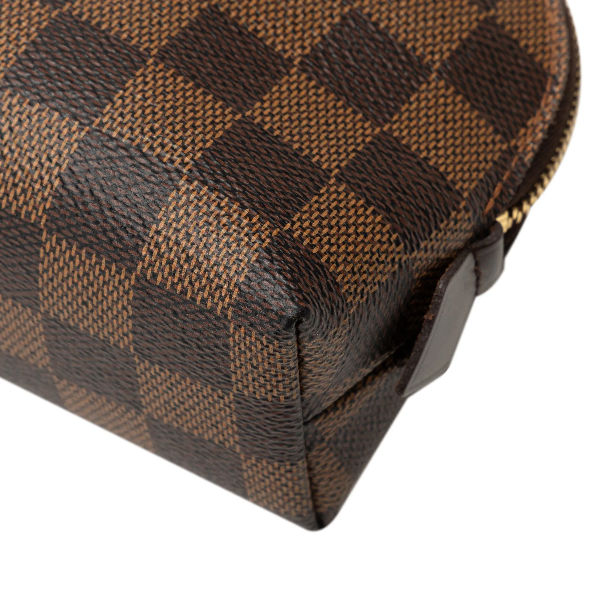 Brown Louis Vuitton Damier Ebene Cosmetic Pouch Clutch Bag