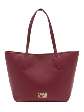 Cavalli Class Burgundy Everyday Soft Large Shopper Tote Bag
