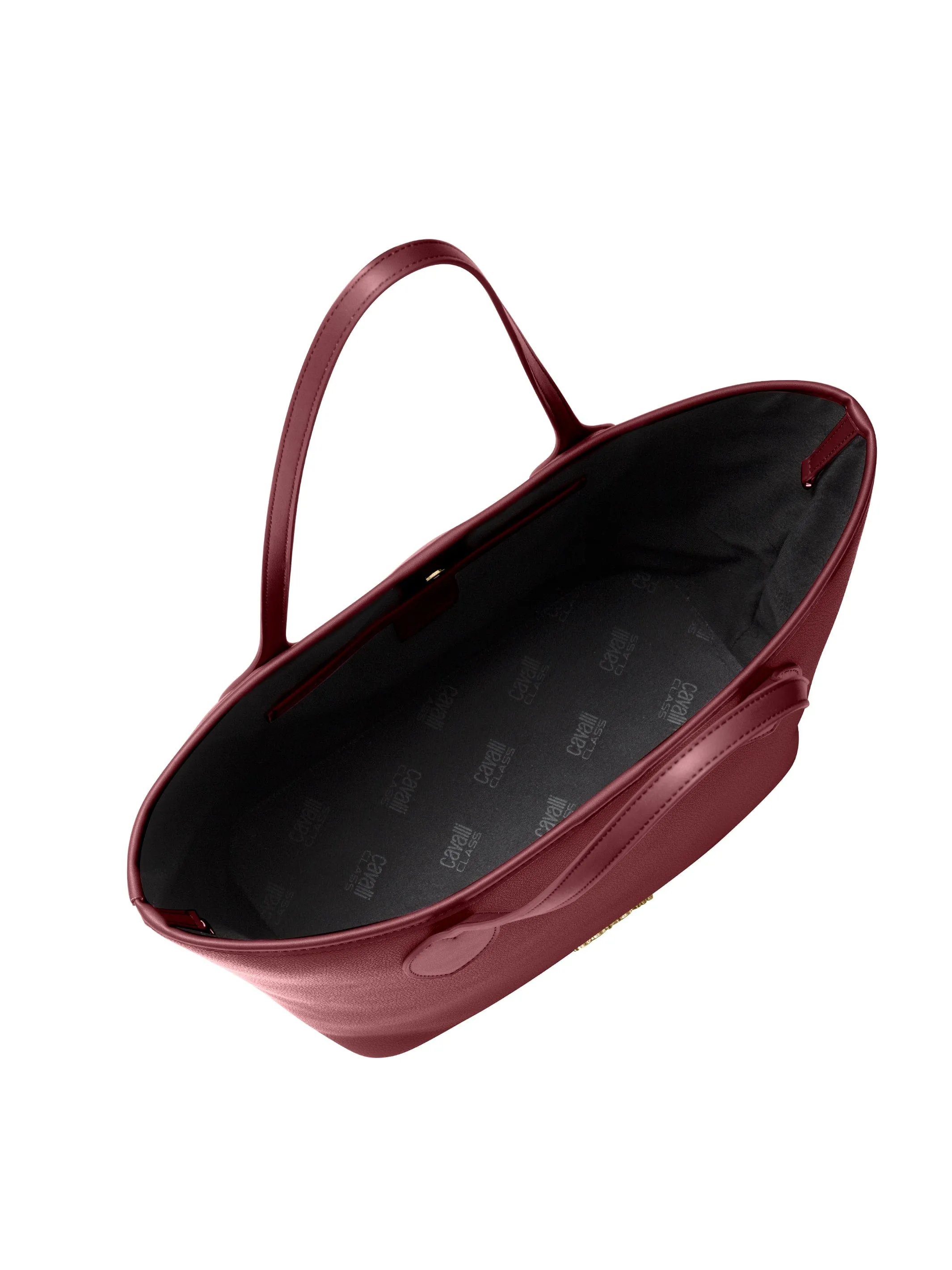 Cavalli Class Burgundy Everyday Soft Large Shopper Tote Bag