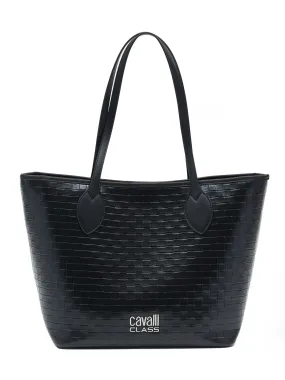 Cavalli Class RAVENNA Black Everyday Soft Large Shopper Tote Bag