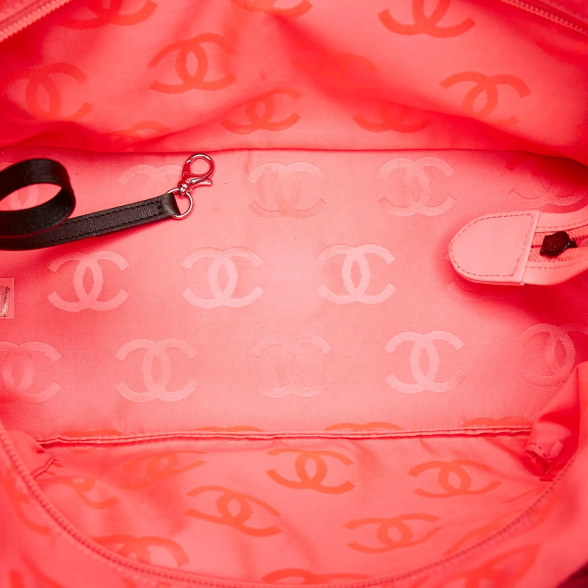 Chanel Cambon Line Large Tote Bag Black Lambskin Ladies