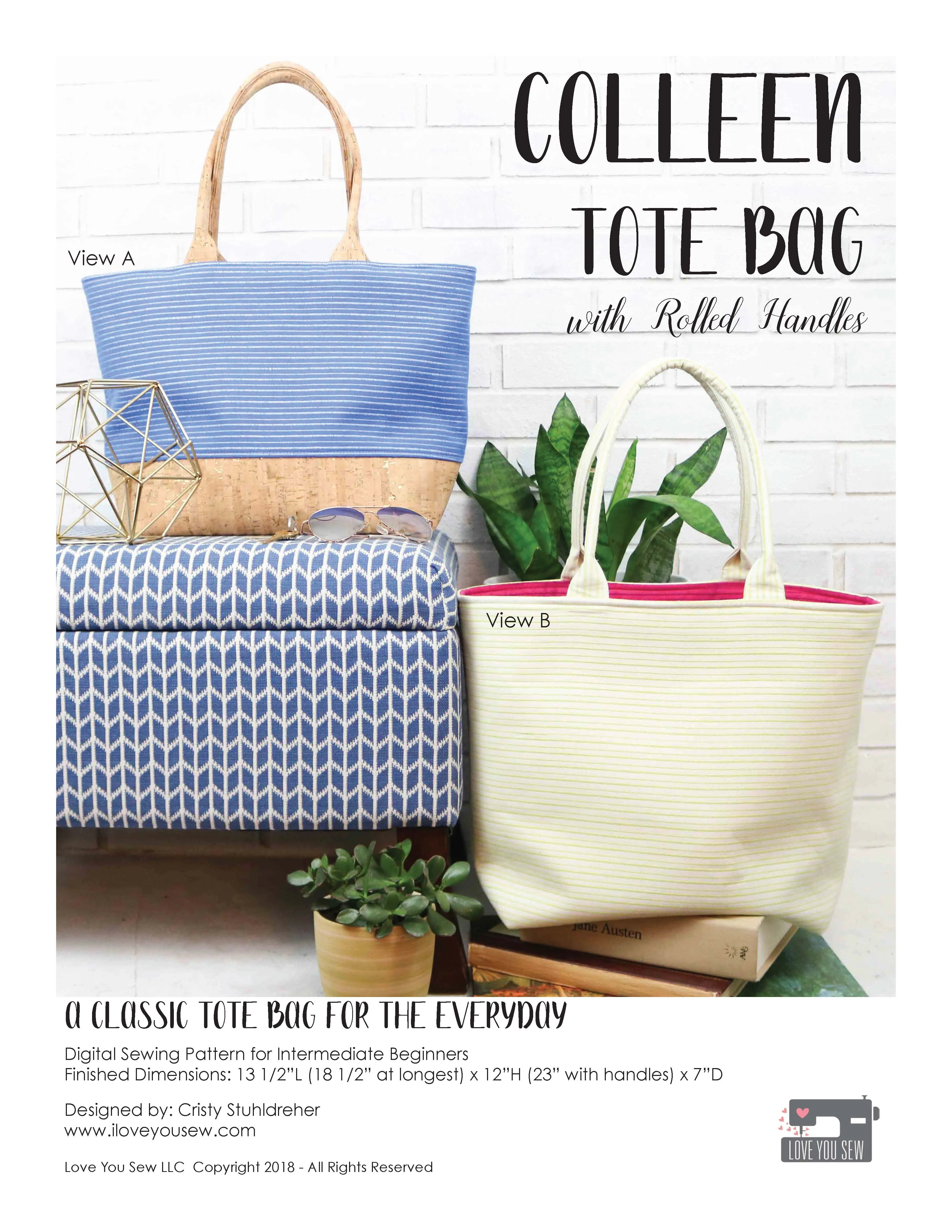 Colleen Tote Bag Digital Sewing Pattern