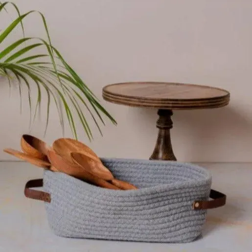 Cotton Shelf Storage Basket | 10 x 6 x 4 Inches