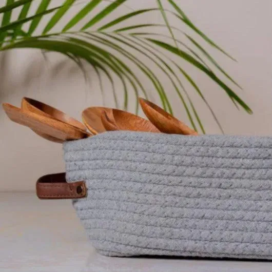 Cotton Shelf Storage Basket | 10 x 6 x 4 Inches