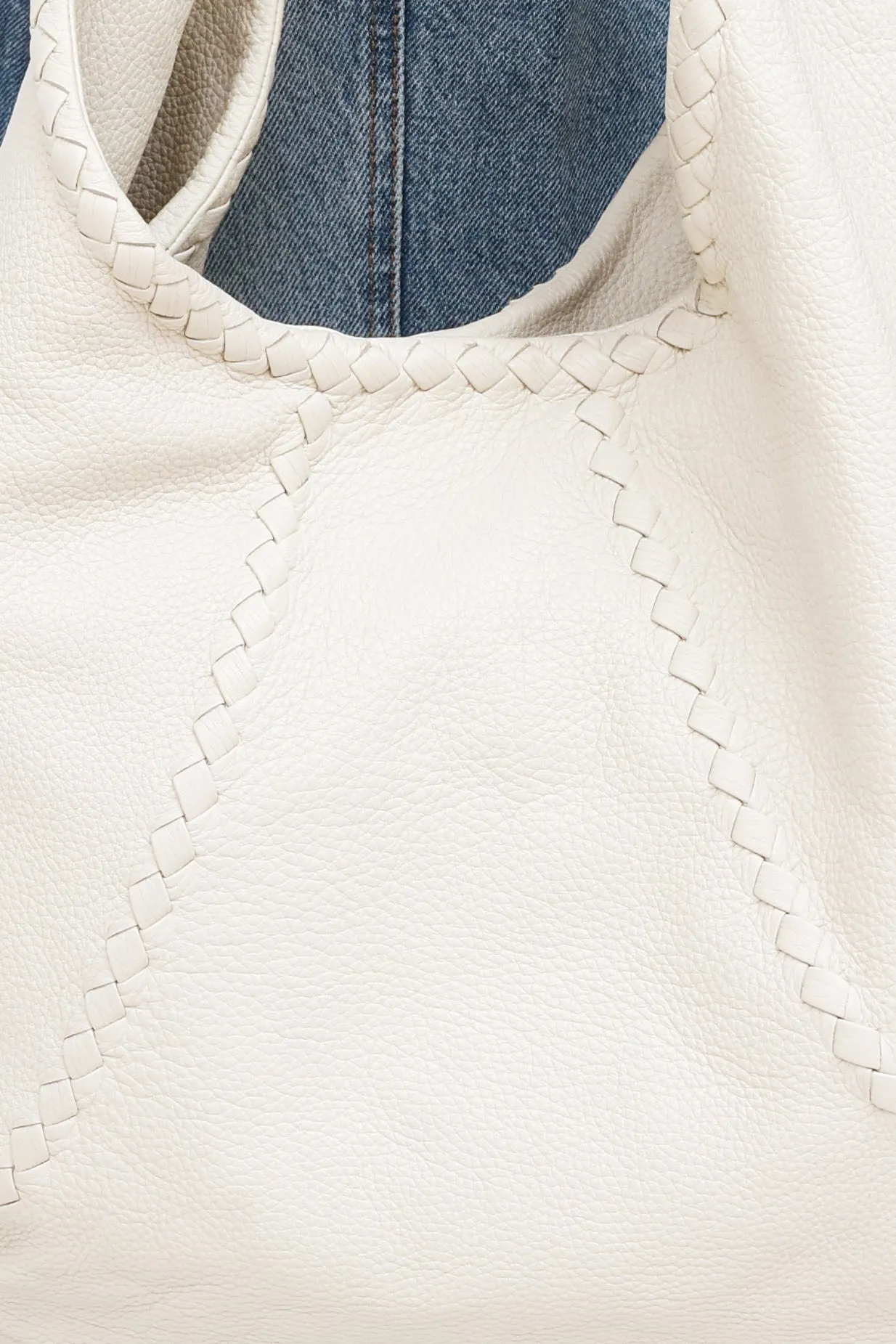 Cream Cervo Leather Bag