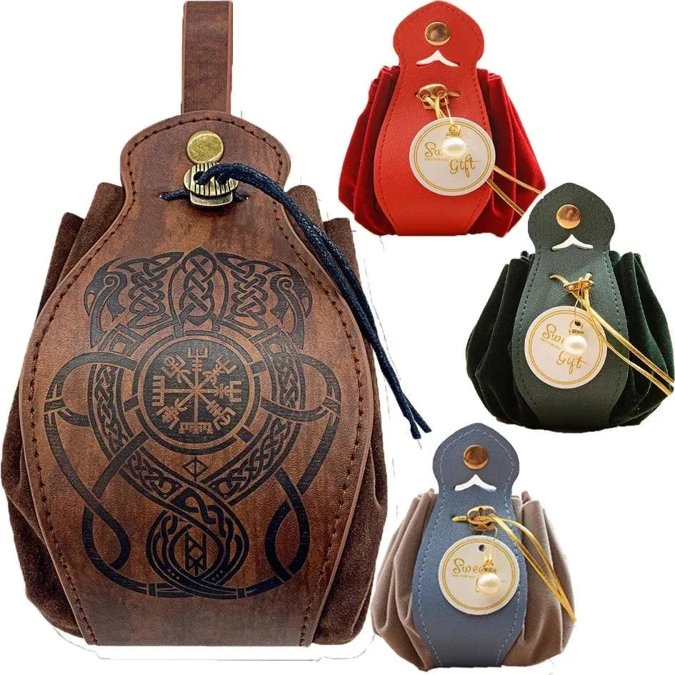 Dice Bag, Leather Pouch