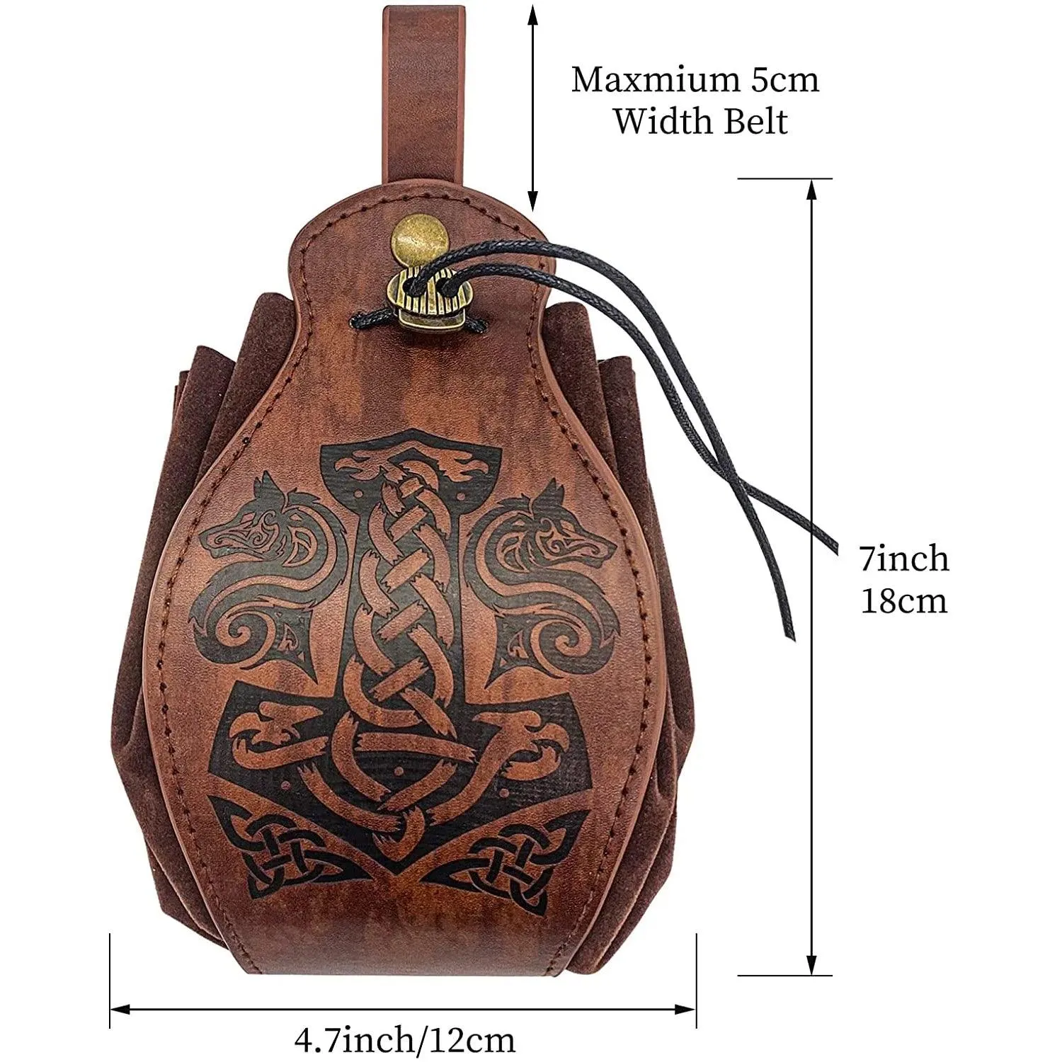 Dice Bag, Leather Pouch