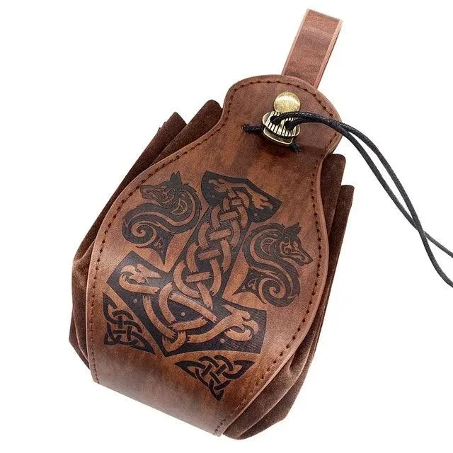 Dice Bag, Leather Pouch