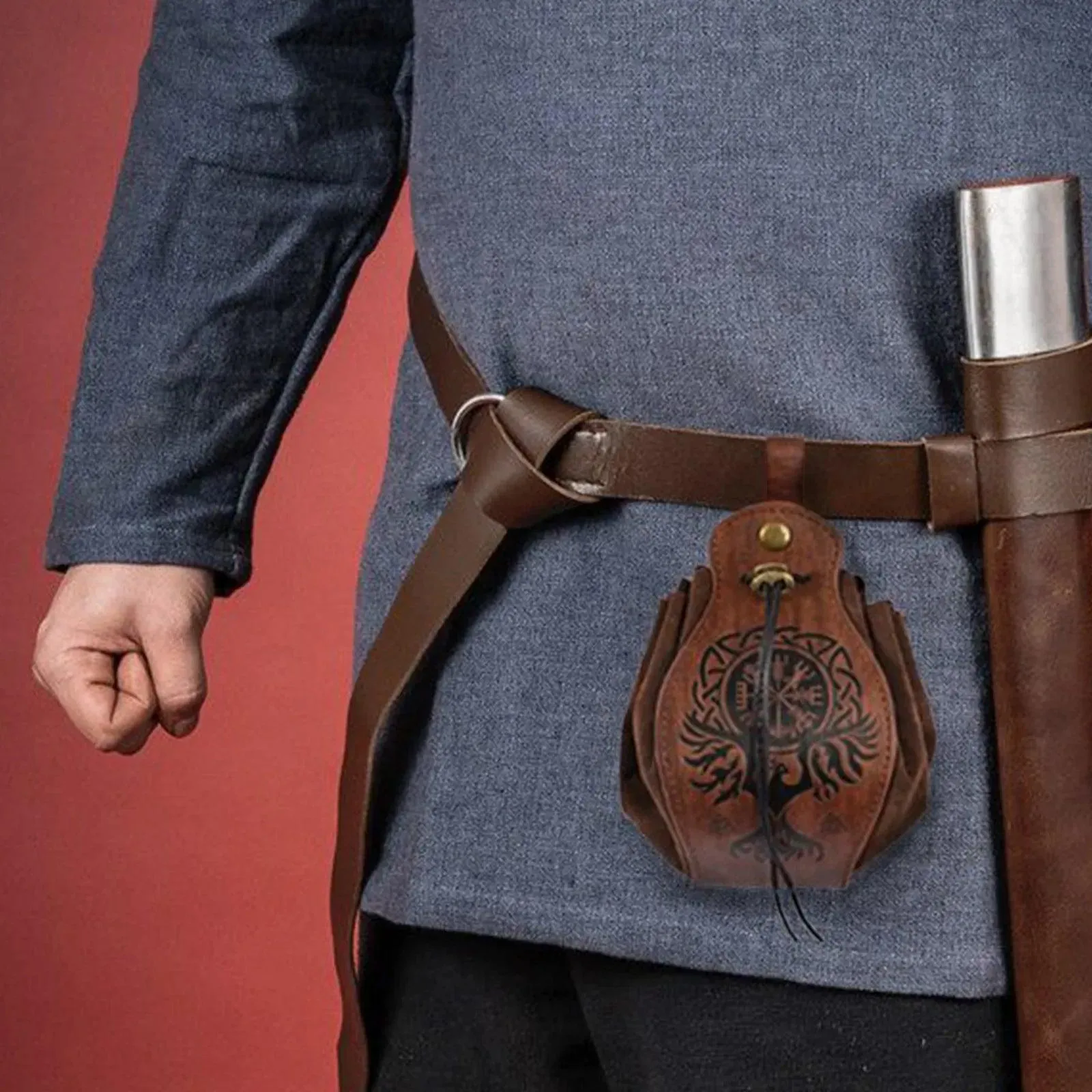 Dice Bag, Leather Pouch