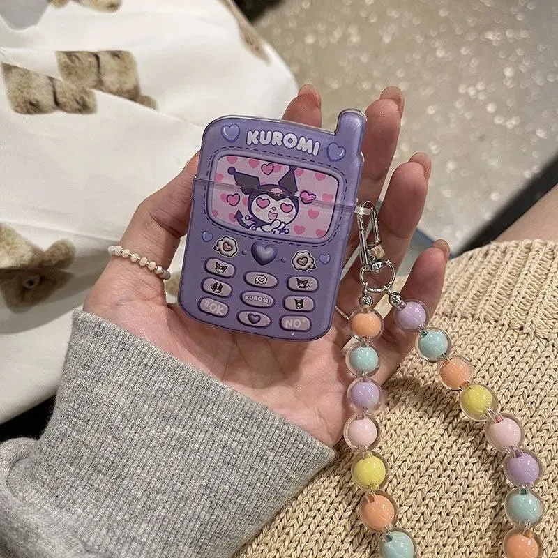 Kuromi Retro Mini Mobile Phone AirPods Case