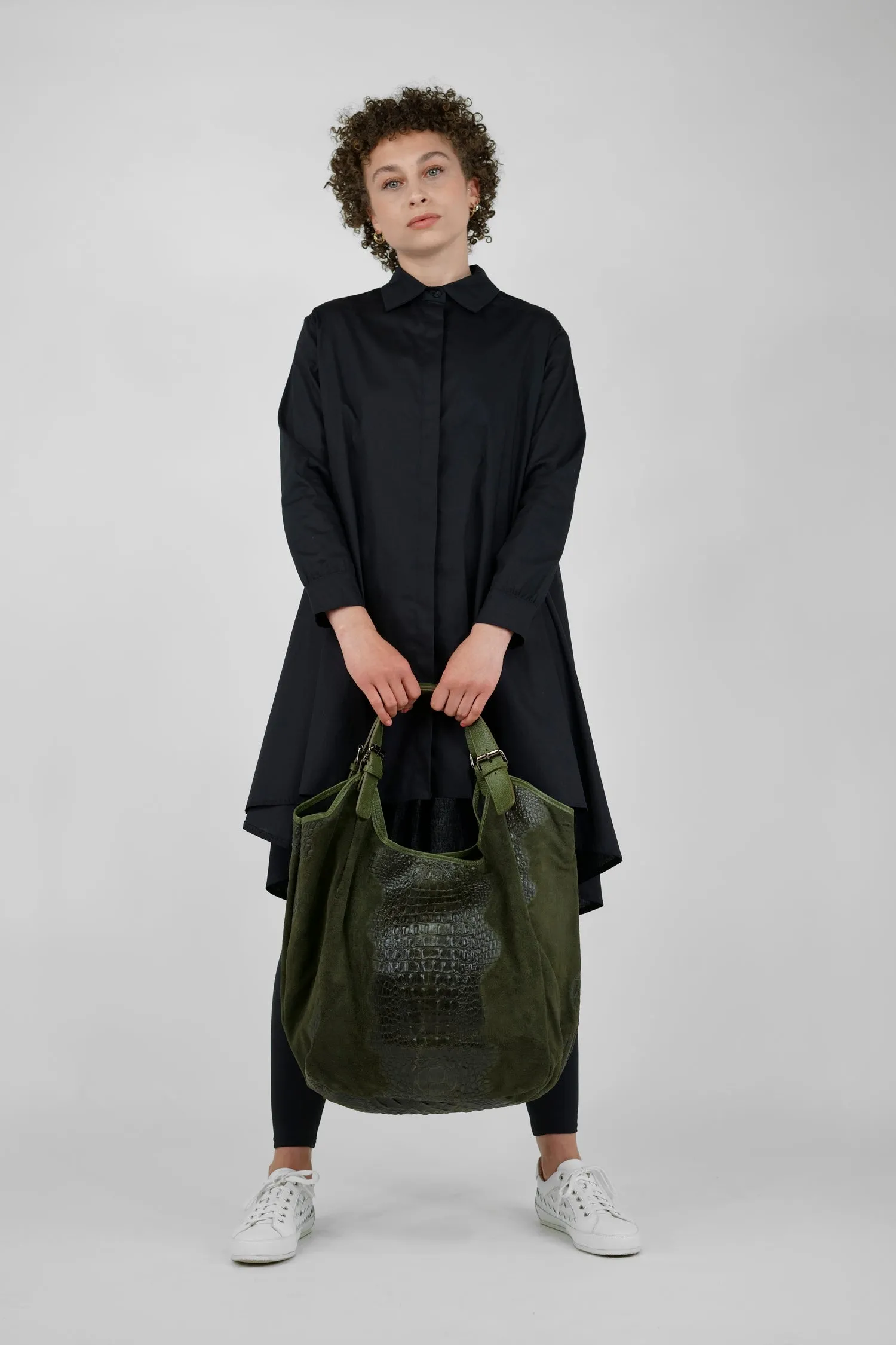 Ledershopper DANA mit Krokoprägung