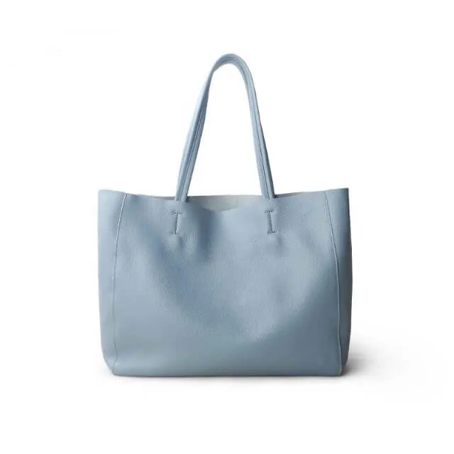 luxury Soft Genuine Leather Women Shoulder Bags Large Capacity