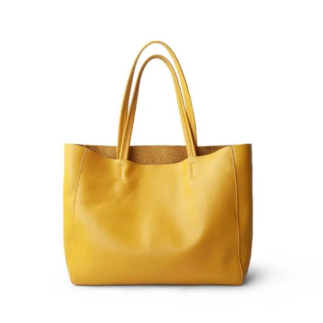 luxury Soft Genuine Leather Women Shoulder Bags Large Capacity