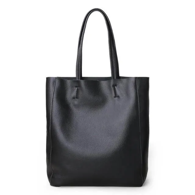luxury Soft Genuine Leather Women Shoulder Bags Large Capacity