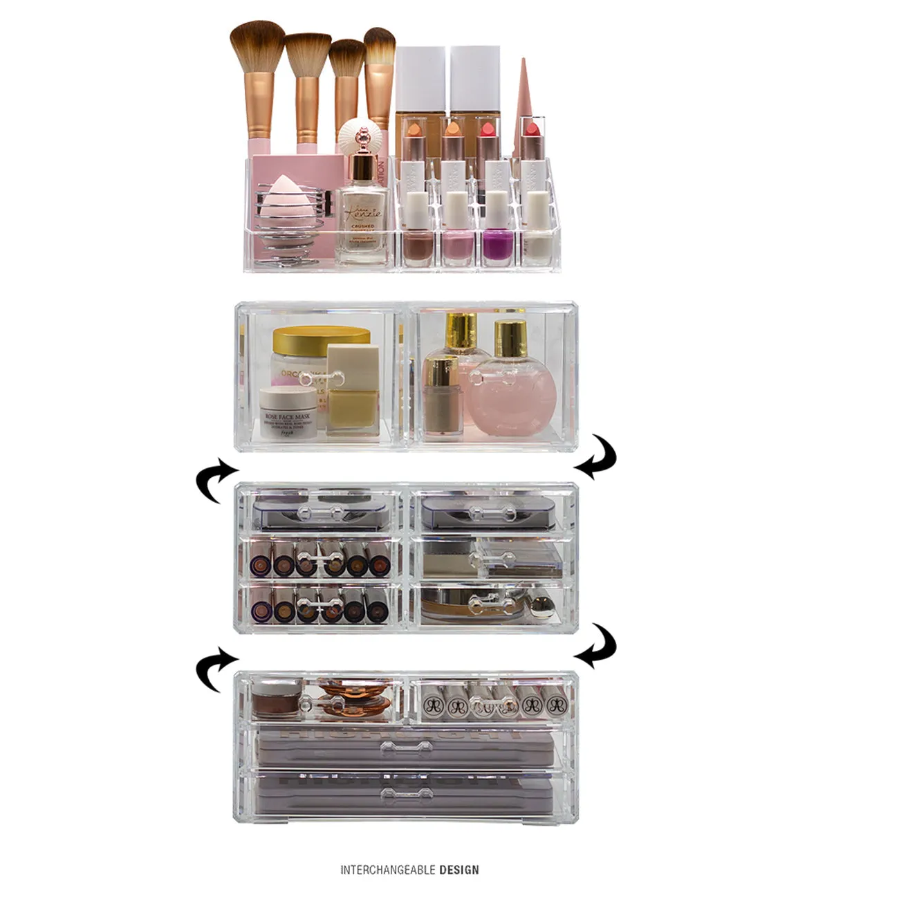 Makeup Organizer Case (12 drawer 4Pc)