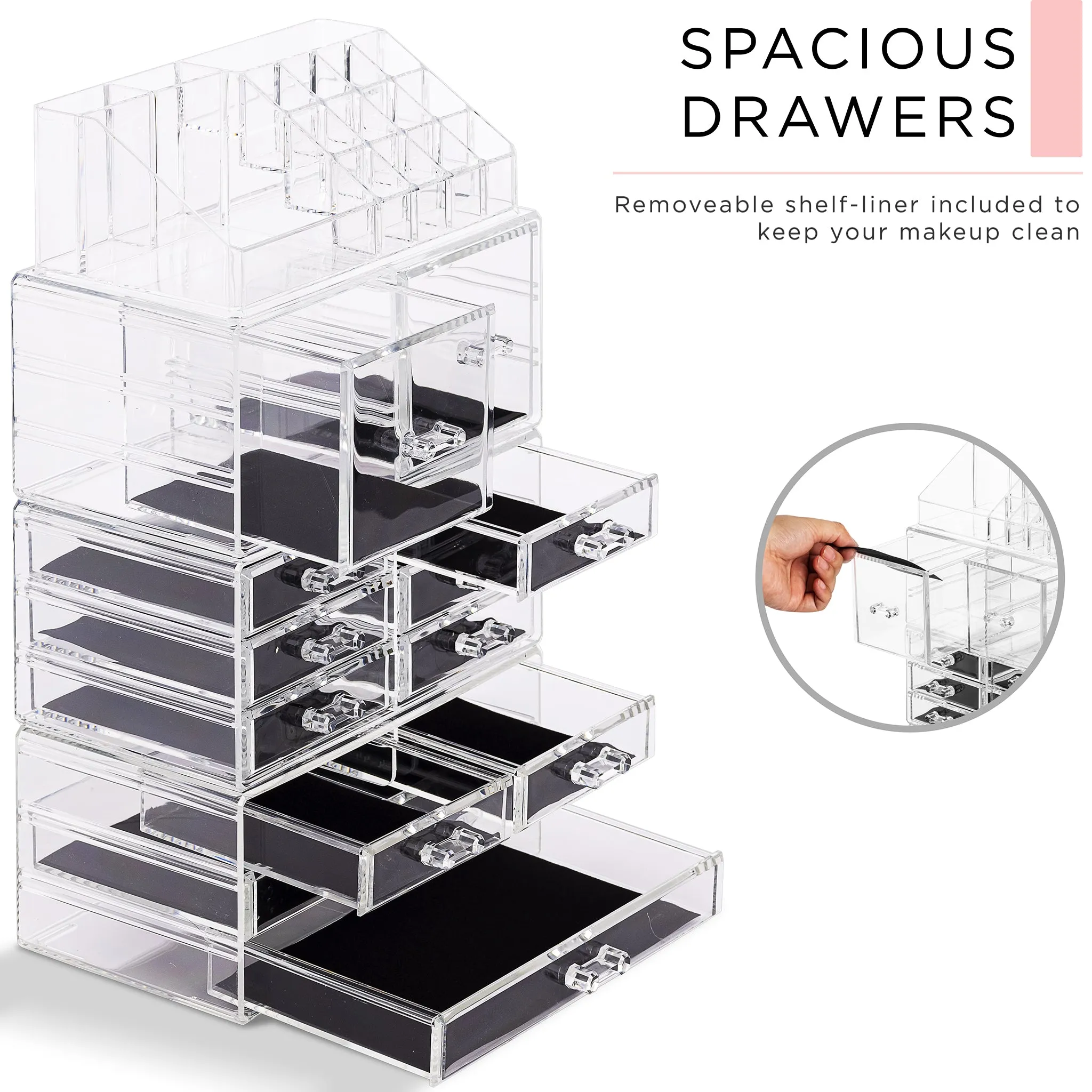 Makeup Organizer Case (12 drawer 4Pc)