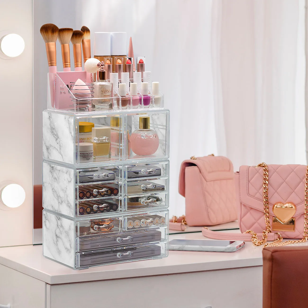 Makeup Organizer Case (12 drawer 4Pc)