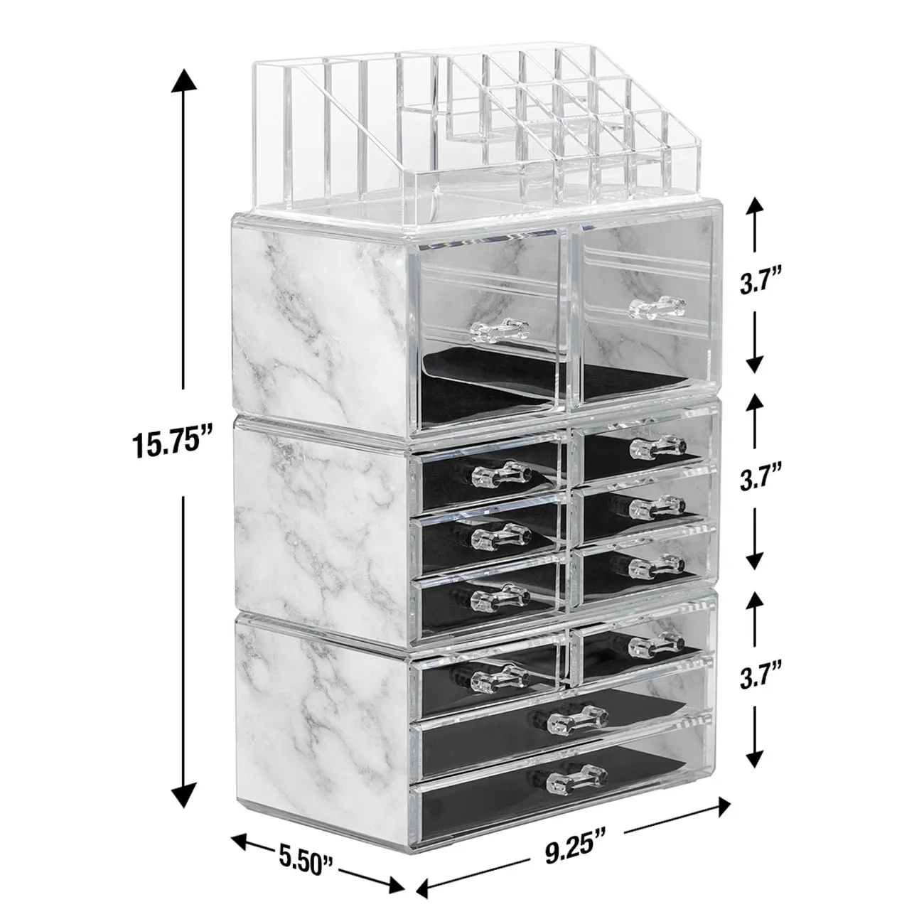 Makeup Organizer Case (12 drawer 4Pc)