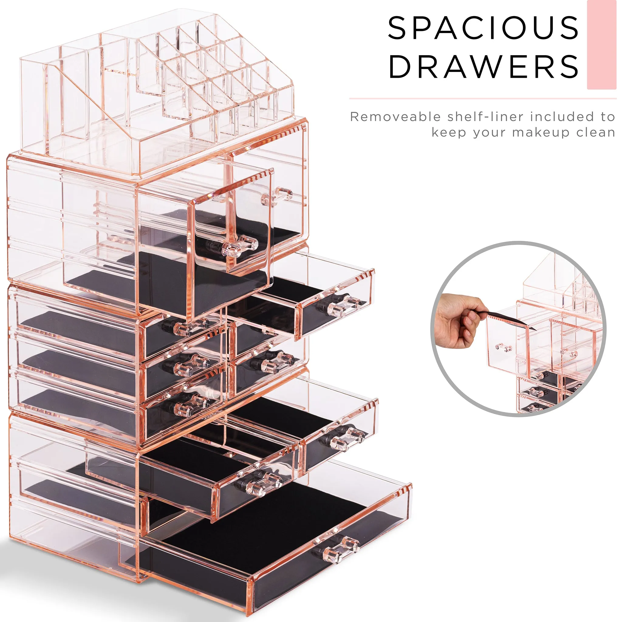 Makeup Organizer Case (12 drawer 4Pc)