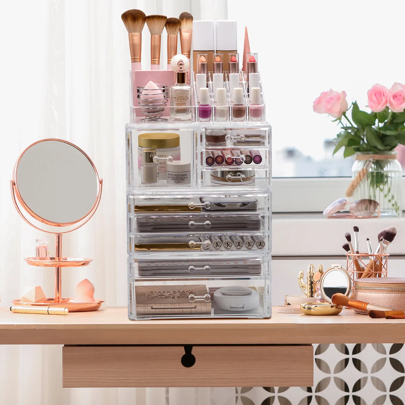 Makeup Organizer Case (9 Drawer 4Pc)