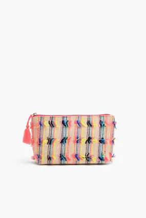 Mexican Striped Handwoven Jacquard Cosmetic Pouch