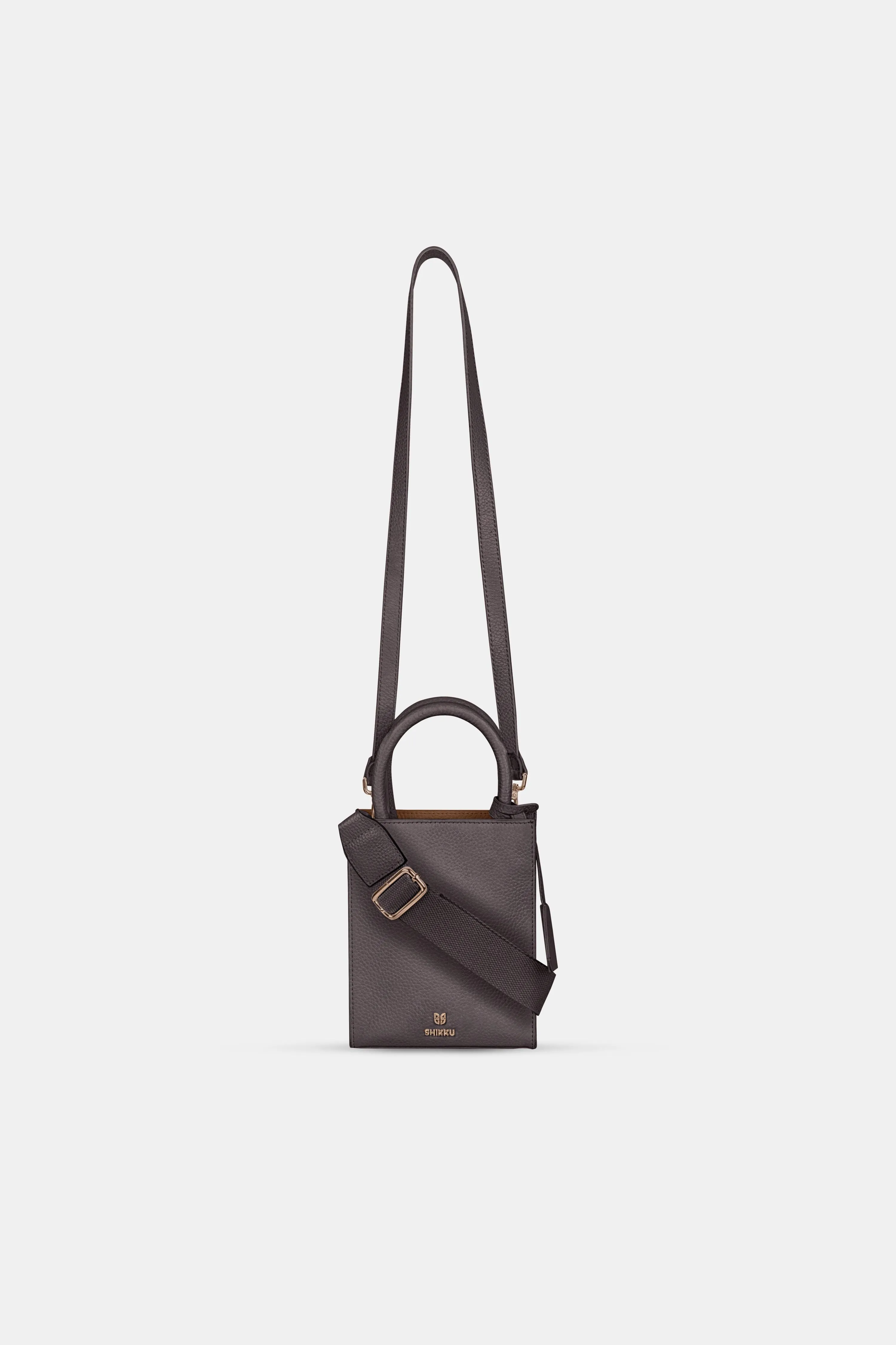 Mini Tote Leather Bag - Brown Cappuccino