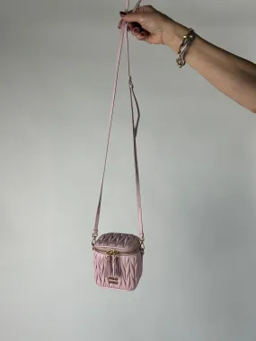 MIU MIU  Micro Bag / Matelasse Vanity Bag Pink Nappa Leather