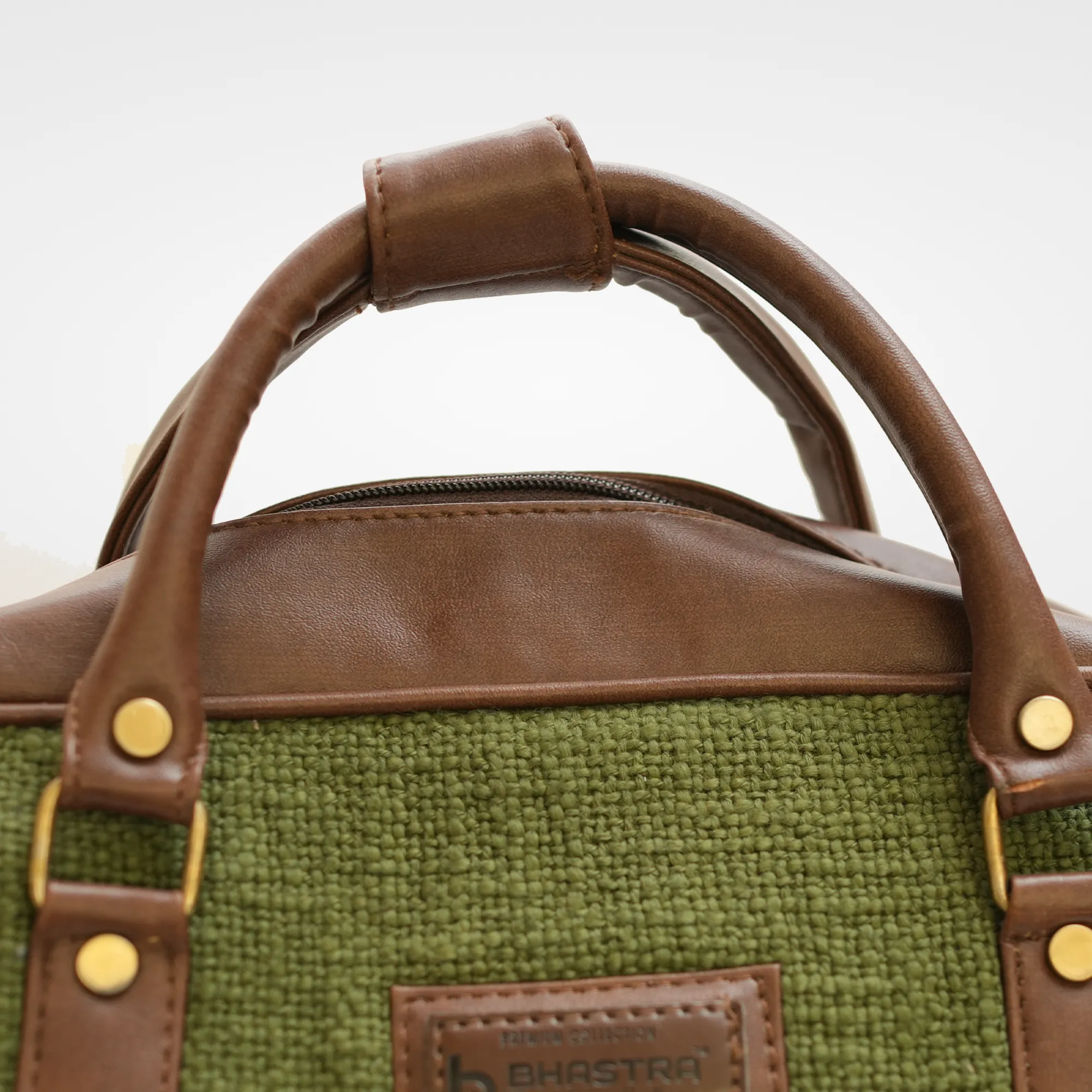 Olive Backpack combo(Includes backpack,vanity pouch and glass case)