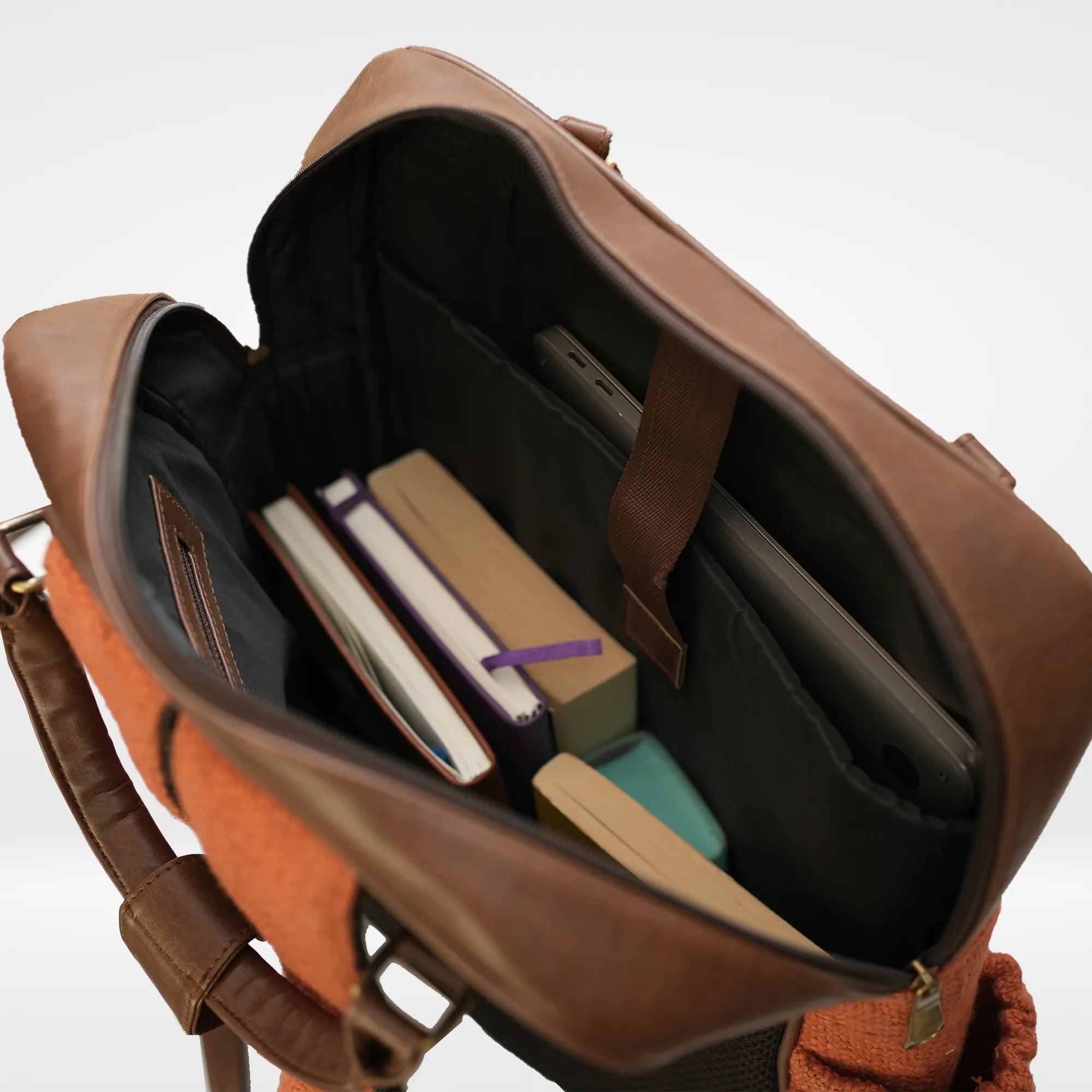 Rust Backpack combo(Includes Backpack,Vanity Pouch and Glass case)
