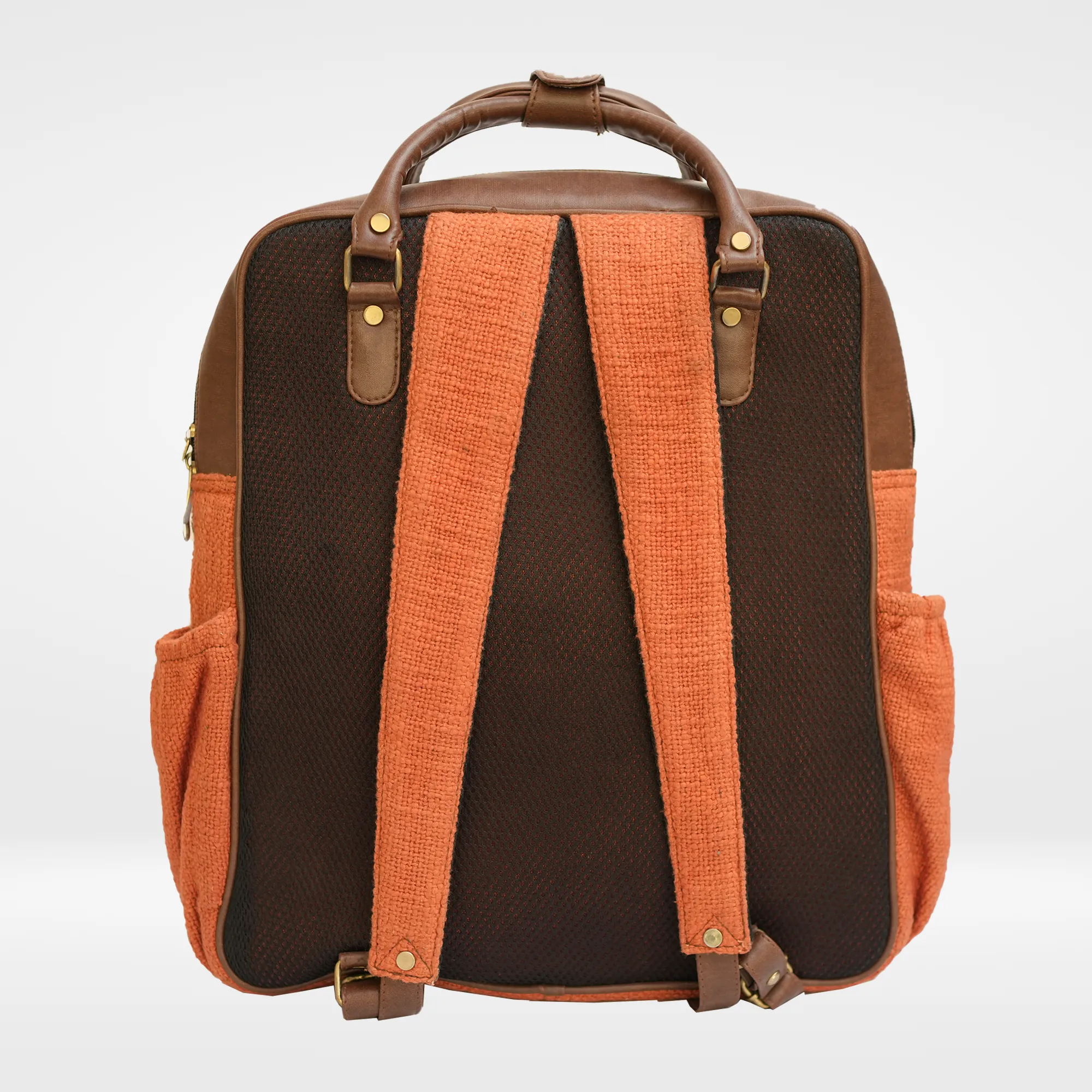 Rust Backpack combo(Includes Backpack,Vanity Pouch and Glass case)