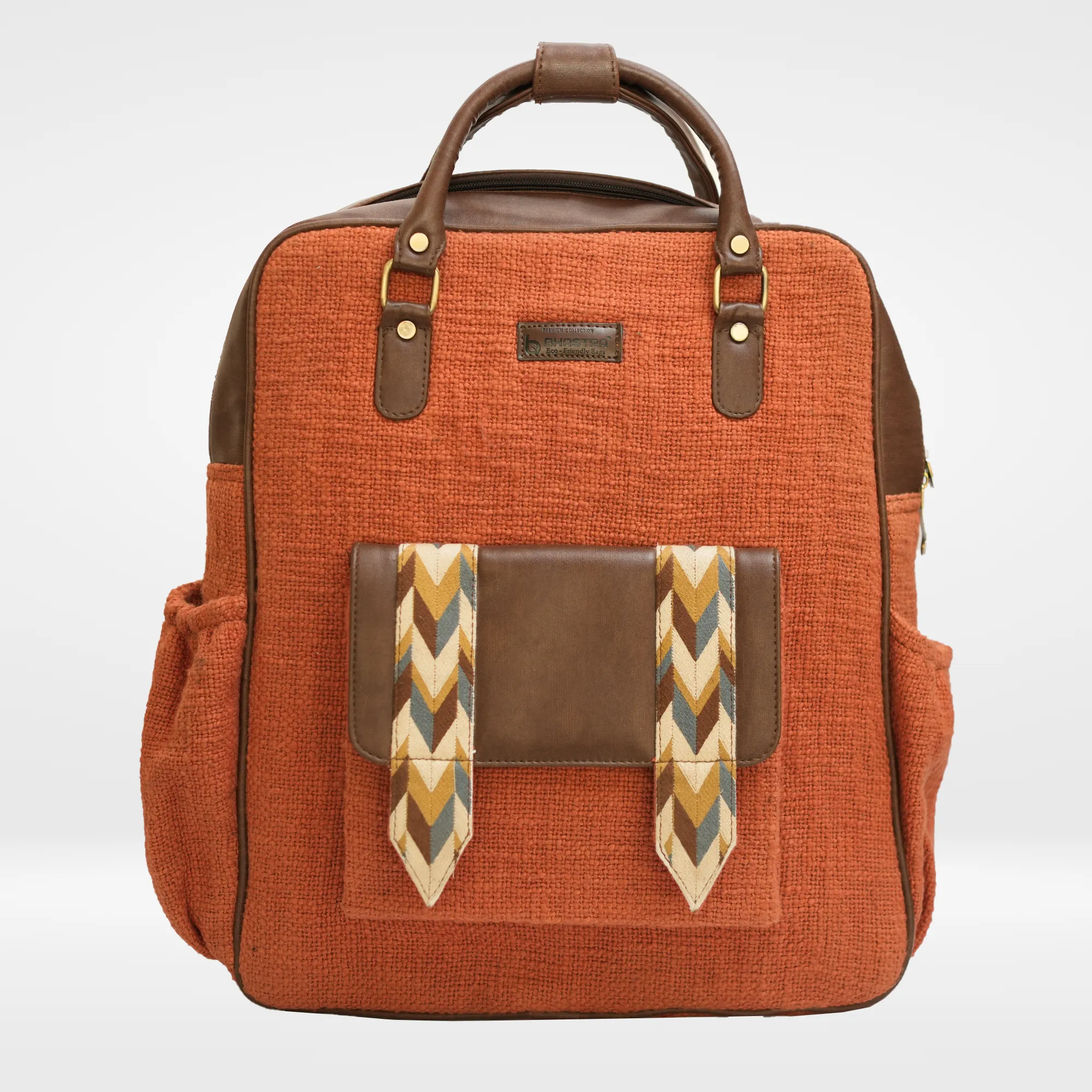 Rust Backpack combo(Includes Backpack,Vanity Pouch and Glass case)
