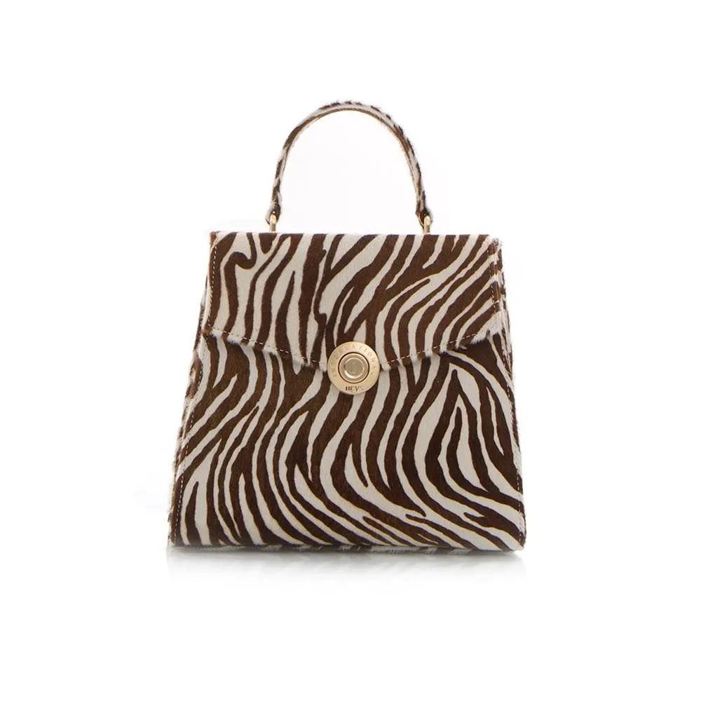 Yorkville Zebra Small Arm Bag - White/Brown Zebra