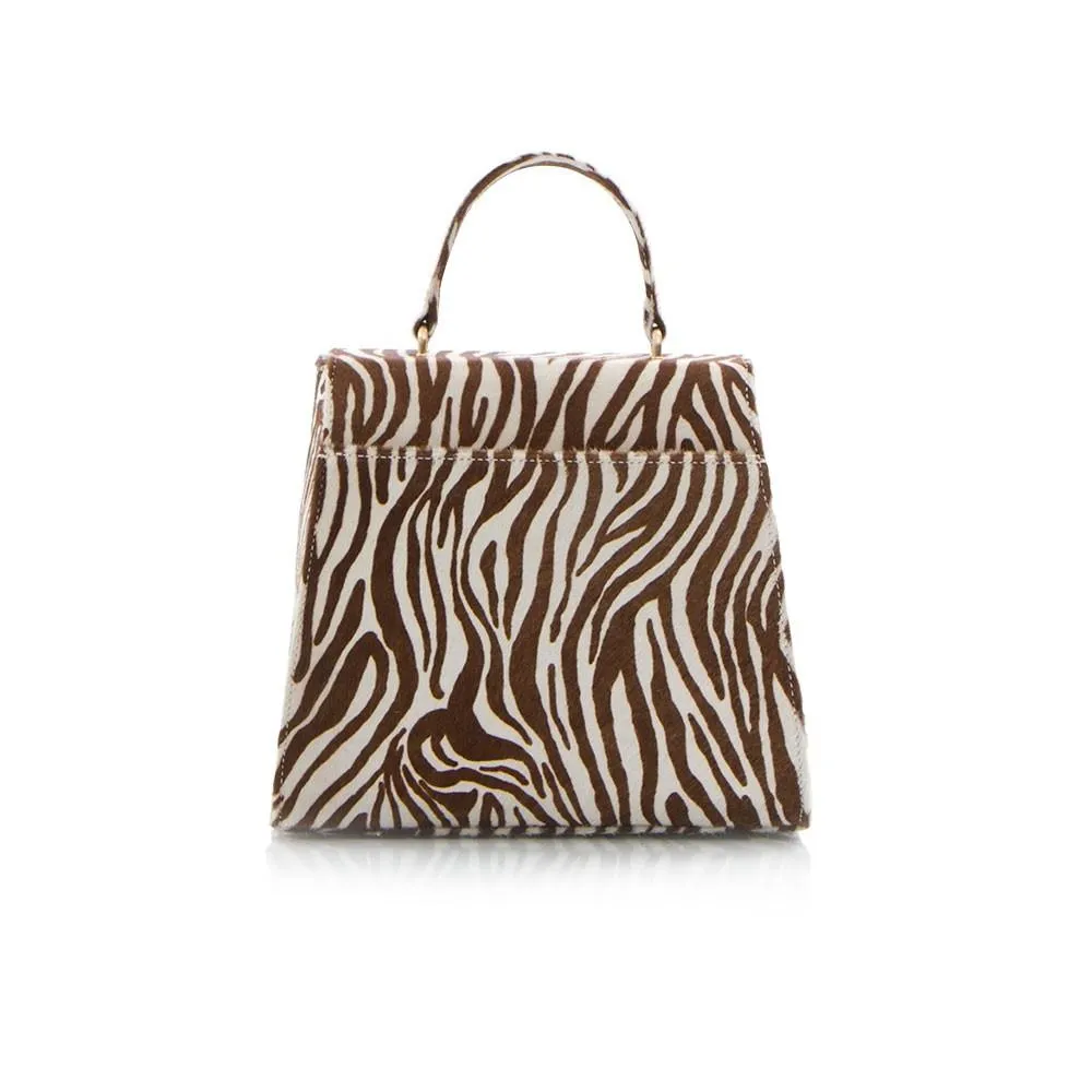 Yorkville Zebra Small Arm Bag - White/Brown Zebra